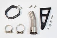 M 1000 R 2023 - 2026 Exhaust Link Pipe + 300mm Hexagonal Stainless Silencer
