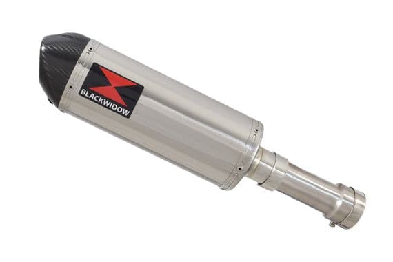 M 1000 R 2023 - 2026 Exhaust Link Pipe + 300mm Oval Stainless Carbon Tip Silencer
