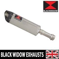 M 1000 R 2023 - 2026 Exhaust Link Pipe + 350mm Tri Oval Stainless Carbon Tip Silencer