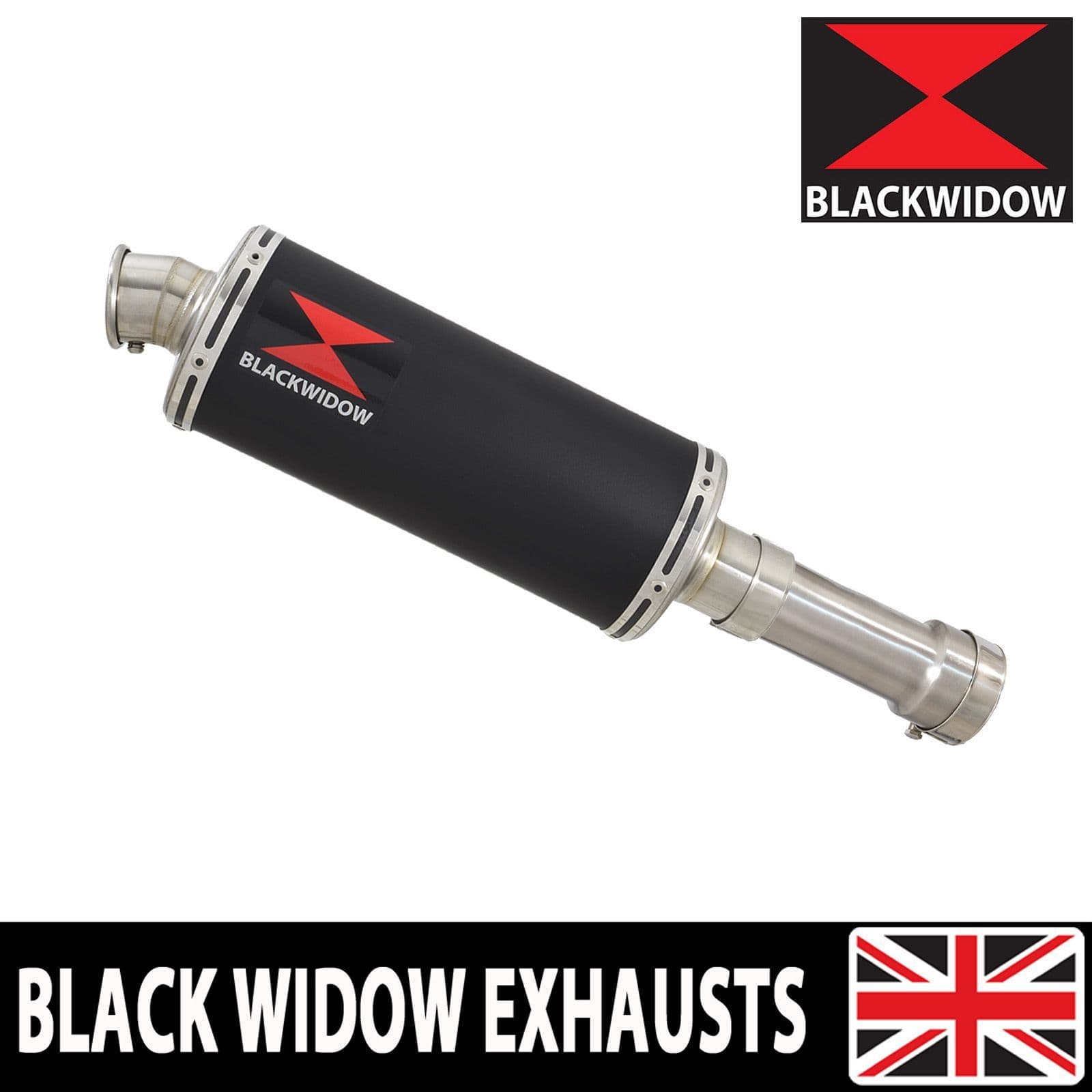 M 1000 R 2023 - 2026 Exhaust Link Pipe 400mm Oval Black Stainless