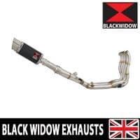 M 1000 R 2023 - 2026 Performance De - Cat Exhaust System 200mm Round Black Stainless Silencer