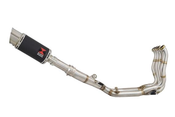 M 1000 R 2023 - 2026 Performance De - Cat Exhaust System 200mm Round Black Stainless Silencer