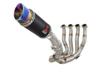 M 1000 R 2023 - 2026 Performance De-Cat Exhaust System 200mm Round Blue Tip Black Stainless Silencer