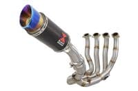 M 1000 R 2023-2026 Performance De-Cat Exhaust System 200mm Round Blue Tip Carbon Stainless Silencer