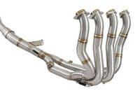 M 1000 R 2023 - 2026 Performance De - Cat Exhaust System 200mm Round Blue Tip Stainless Silencer