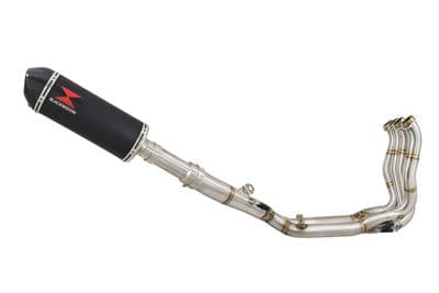 M 1000 R 2023-2026 Performance De-Cat Exhaust System 300mm Oval Black Stainless Carbon Tip Silencer