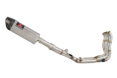 M 1000 R 2023 - 2026 Performance De-Cat Exhaust System 300mm Tri Oval Stainless Carbon Tip Silencer