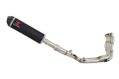 M 1000 R 2023-2026 Performance De-Cat Exhaust System 400mm Oval Black Stainless Carbon Tip Silencer