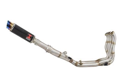M 1000 R 23-26 Performance De - Cat Exhaust System 230mm GP Round Blue Tip Black Stainless Silencer