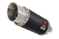M1000XR 2023 - 2026 Exhaust Link Pipe + 200 mm  GP Style Round Black Stainless Silencer