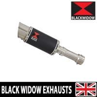 M1000XR 2023 - 2026 Exhaust Link Pipe + 200 mm  GP Style Round Black Stainless Silencer