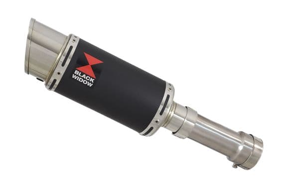 M1000XR 2023 - 2026 Exhaust Link Pipe + 200 mm  GP Style Round Black Stainless Silencer