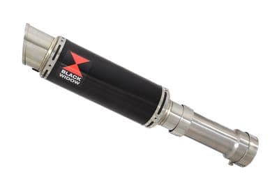 M1000XR 2023 - 2026 Exhaust Link Pipe + 230 mm  GP Style Round Black Stainless Silencer