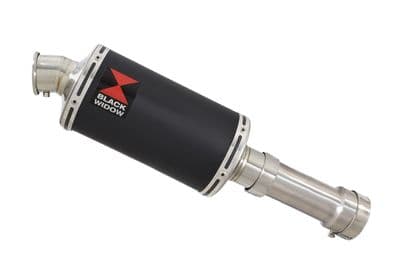 M1000XR 2023 - 2026 Exhaust Link Pipe + 230 mm Oval Black Stainless Silencer
