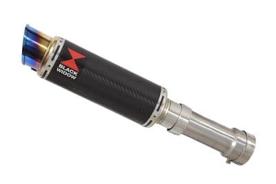 M1000XR 2023 - 2026 Exhaust Link Pipe + 230 mm Round Blue Tip Carbon Silencer