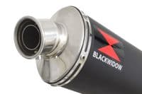 M1000XR 2023 - 2026 Exhaust Link Pipe + 300 mm Oval Black Stainless Silencer