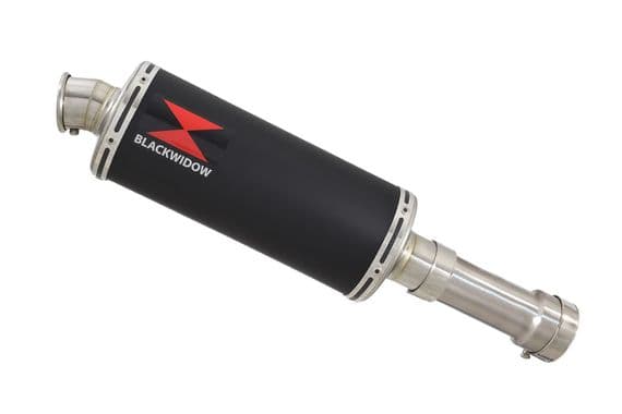 M1000XR 2023 - 2026 Exhaust Link Pipe + 300 mm Oval Black Stainless Silencer