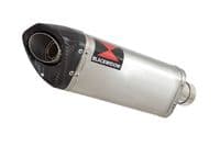 M1000XR 2023 - 2026 Exhaust Link Pipe + 300 mm Tri - Oval Stainless Steel Carbon Tip Silencer