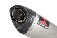 M1000XR 2023 - 2026 Exhaust Link Pipe + 300 mm Tri - Oval Stainless Steel Carbon Tip Silencer