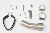 M1000XR 2023 - 2026 Exhaust Link Pipe + 300 mm Tri - Oval Stainless Steel Carbon Tip Silencer