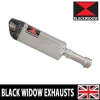 M1000XR 2023 - 2026 Exhaust Link Pipe + 300 mm Tri - Oval Stainless Steel Carbon Tip Silencer