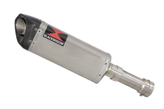 M1000XR 2023 - 2026 Exhaust Link Pipe + 300 mm Tri - Oval Stainless Steel Carbon Tip Silencer