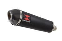M1000XR 2023 - 2026 Exhaust Link Pipe + 400 mm Oval Black Stainless Carbon Tip Silencer