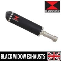 M1000XR 2023 - 2026 Exhaust Link Pipe + 400 mm Oval Black Stainless Carbon Tip Silencer
