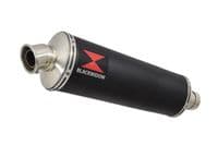 M1000XR 2023 - 2026 Exhaust Link Pipe + 400 mm Oval Black Stainless Silencer