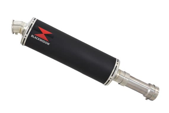 M1000XR 2023 - 2026 Exhaust Link Pipe + 400 mm Oval Black Stainless Silencer