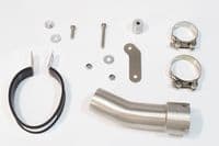 M1000XR 2023 - 2026 Exhaust Link Pipe + 400 mm Oval Stainless Silencer
