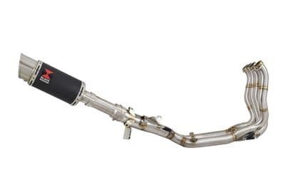 M1000XR 2023 - 2026 Performance De - Cat Exhaust System 200 mm GP Round Black Stainless Silencer