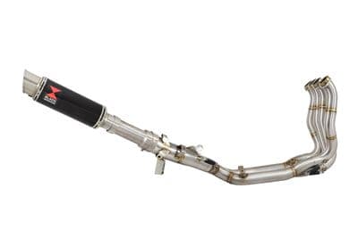 M1000XR 2023 - 2026 Performance De - Cat Exhaust System 230 mm GP Round Black Stainless Silencer