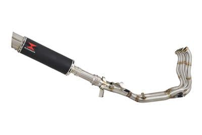 M1000XR 2023 - 2026 Performance De - Cat Exhaust System 360 mm GP Round Black Stainless Silencer