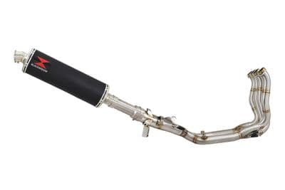 M1000XR 2023 - 2026 Performance De - Cat Exhaust System 400 mm Oval Black Stainless Silencer