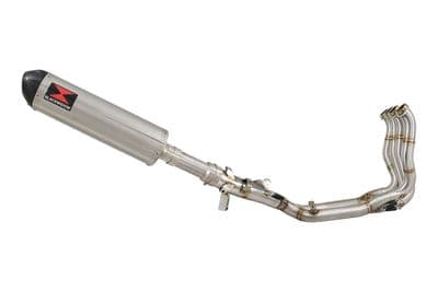 M1000XR 2023 - 2026 Performance De - Cat Exhaust System 400 mm  Oval Stainless Carbon Tip Silencer