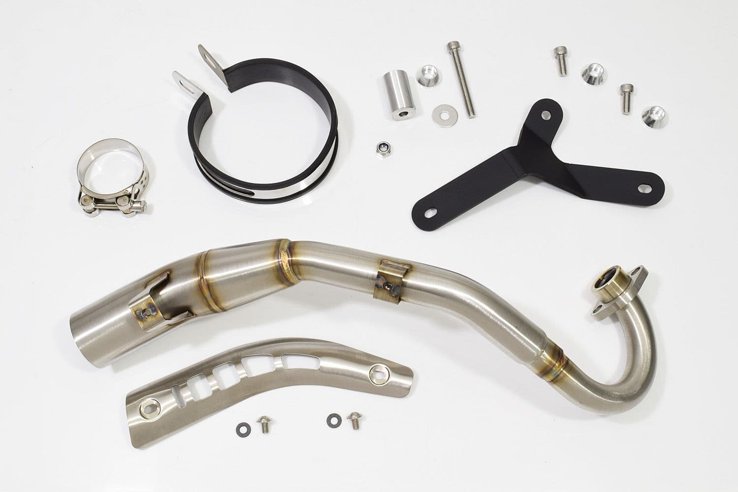 Monkey 125 2018 - 2024 Exhaust System 200mm Round Blue Tip