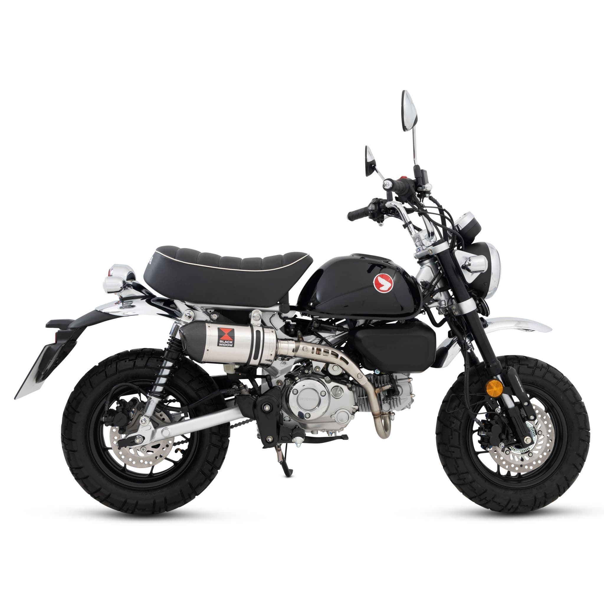 ‥ Monkey 125 2025 - 2026 Exhaust System 200 mm Oval Stainless Steel