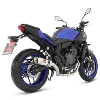 MT - 07 2025 High Level De - Cat Exhaust System 200 mm Round GP Stainless Steel Silencer