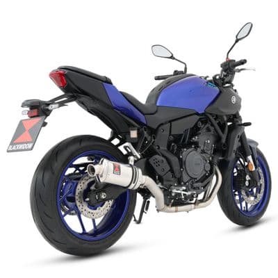 MT - 07 2025 High Level De - Cat Exhaust System 230 mm Oval Stainless Steel Silencer