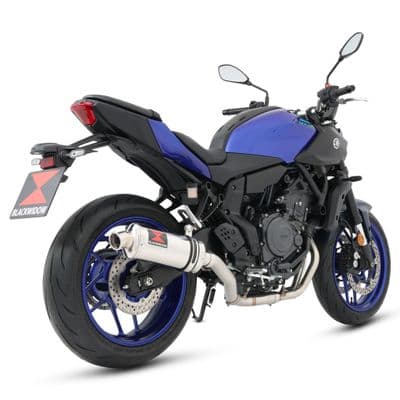 MT - 07 2025 High Level De - Cat Exhaust System 300 mm Oval Stainless Steel Silencer