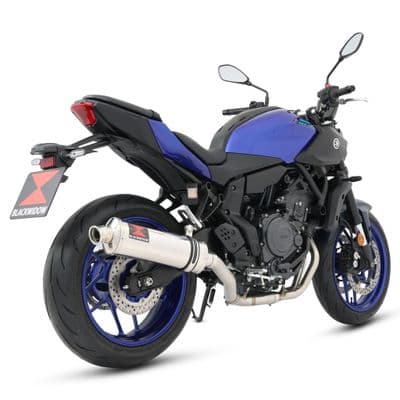 MT - 07 2025 High Level De - Cat Exhaust System 400 mm Oval Stainless Steel Silencer