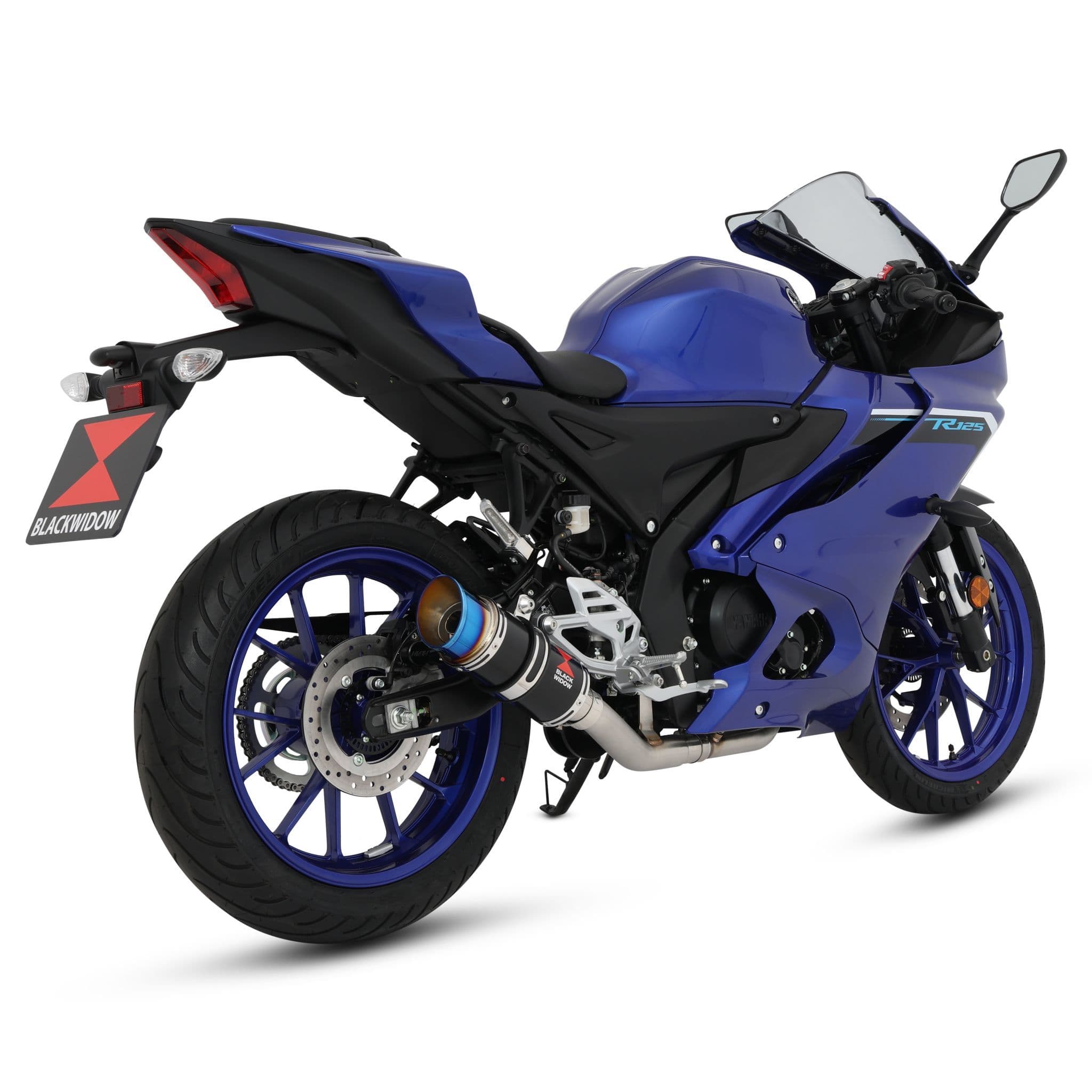 カン MT 125 2025 - 2026 Exhaust System 200 mm Round GP Black Stainless