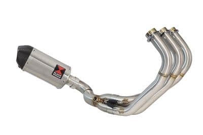 MT09 MT-09 Tracer: Tracer GT De-Cat Exhaust System 200mm Oval Stainless Carbon Tip Silencer