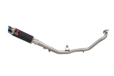 NC 700S (RC61) 2012-2014 De Cat Exhaust System 230mm GP Round Carbon Silencer Blue Tip