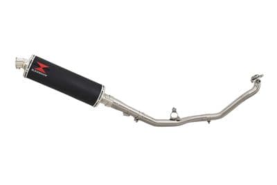 NC 700X (RC63) 2012-2013 De Cat Exhaust System 400mm Oval Black Stainless Silencer