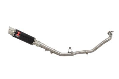 NC 750X (RC72, RC90) 2014 - 2024 De Cat Exhaust System 230mm GP Round Black Stainless Silencer