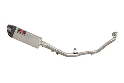 NC 750X (RC72, RC90) 2014 - 2024 De Cat Exhaust System 300mm Tri Oval Stainless Silencer Carbon Tip