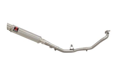 NC 750X (RC72, RC90) 2014 - 2024 De Cat Exhaust System 350mm GP Round Stainless Silencer