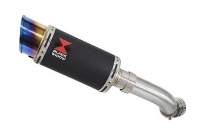 Ninja 1000 SX 2020 - 2024 Exhaust Silencer 200mm Round Blue Tip Black Stainless